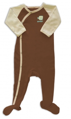 Organic Cotton Footie Sleeper by Pixel Organics – Brown