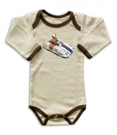 Organic Cotton Long Sleeve Bodysuit by Pixel Organics-TOY CAR