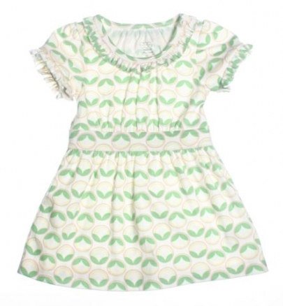 Pink Green Dress Flat